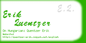 erik quentzer business card